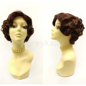 Chestnut 50s retro vintage style curly wavy wig